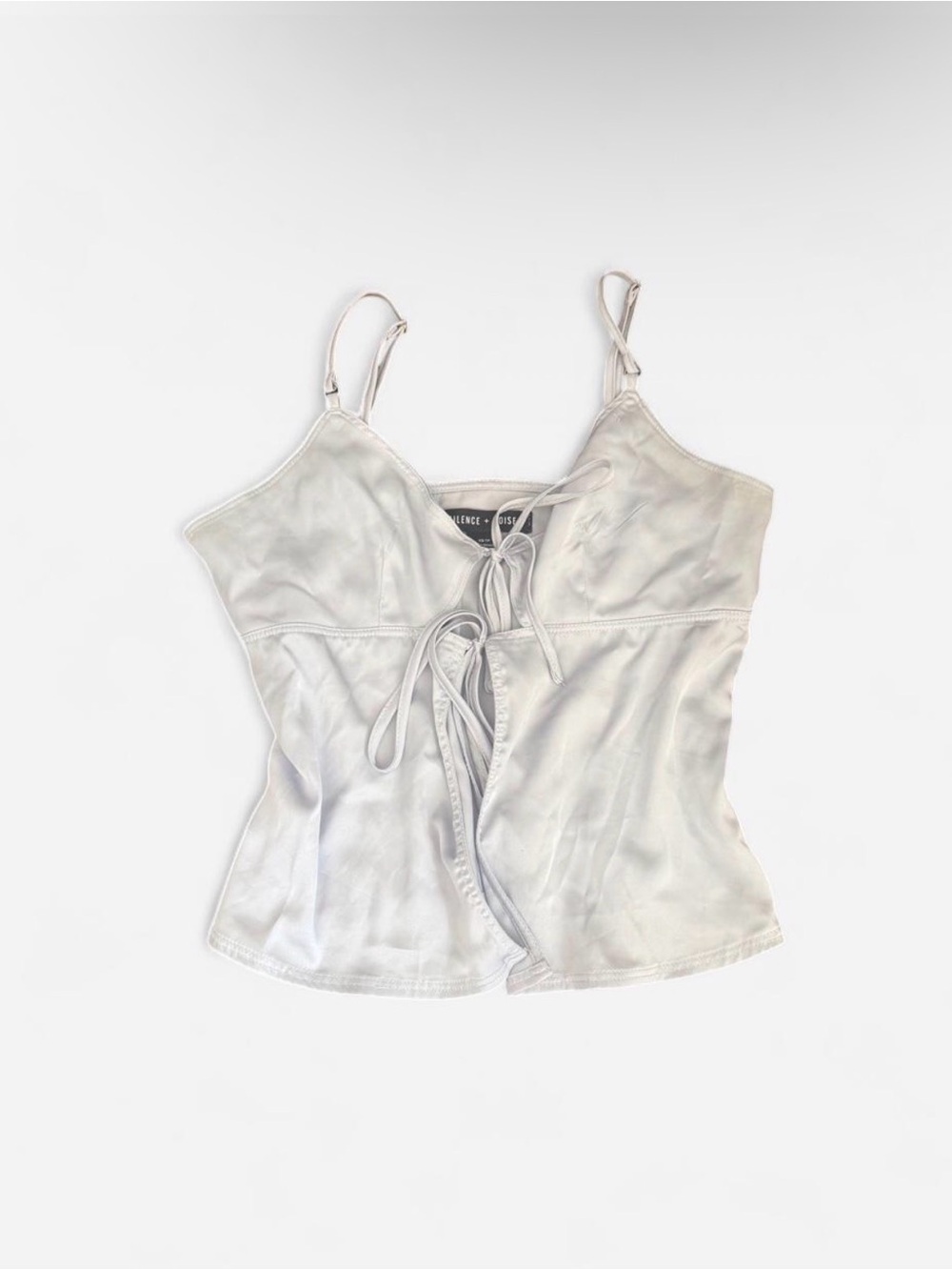 silence + noise White Tie-Front Camisole